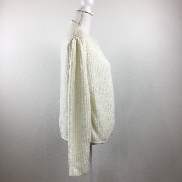 VINTAGE Nan Elliot Heavy Cardigan Sweater with Built In Shoulder Pads - Picture 3 of 9